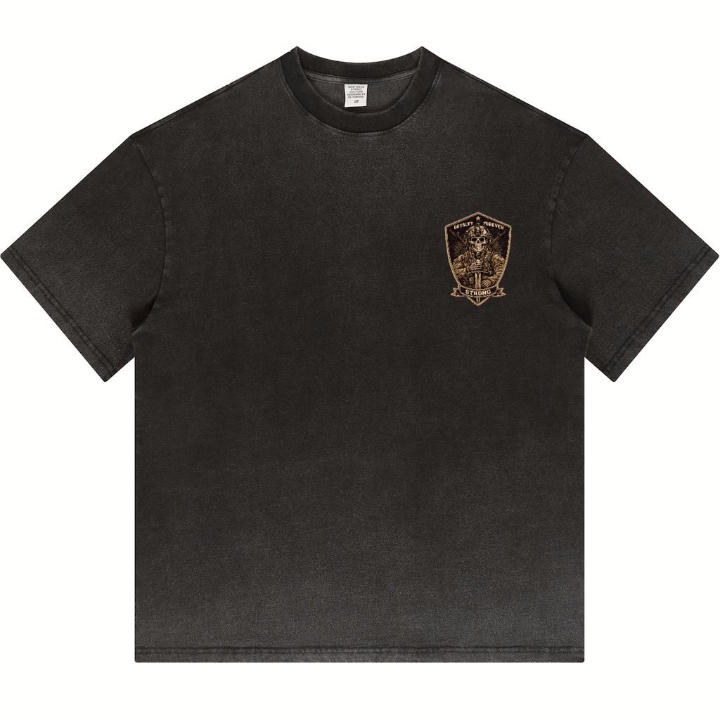 Dopamine Dressing Heavyweight Washed Gradient Stir Fried T-shirt(255GSM)