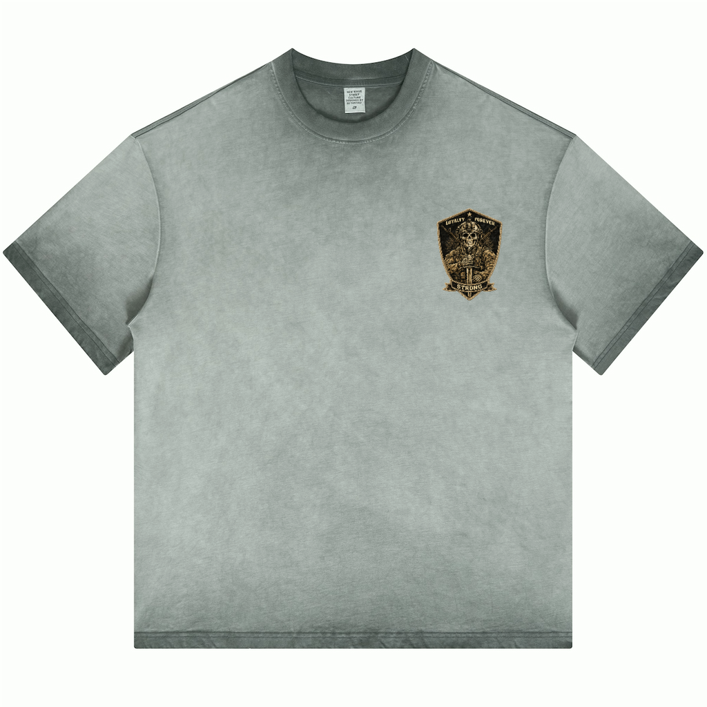Dopamine Dressing Heavyweight Washed Gradient Stir Fried T-shirt(255GSM)