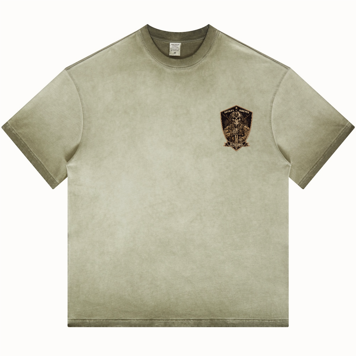 Dopamine Dressing Heavyweight Washed Gradient Stir Fried T-shirt(255GSM)
