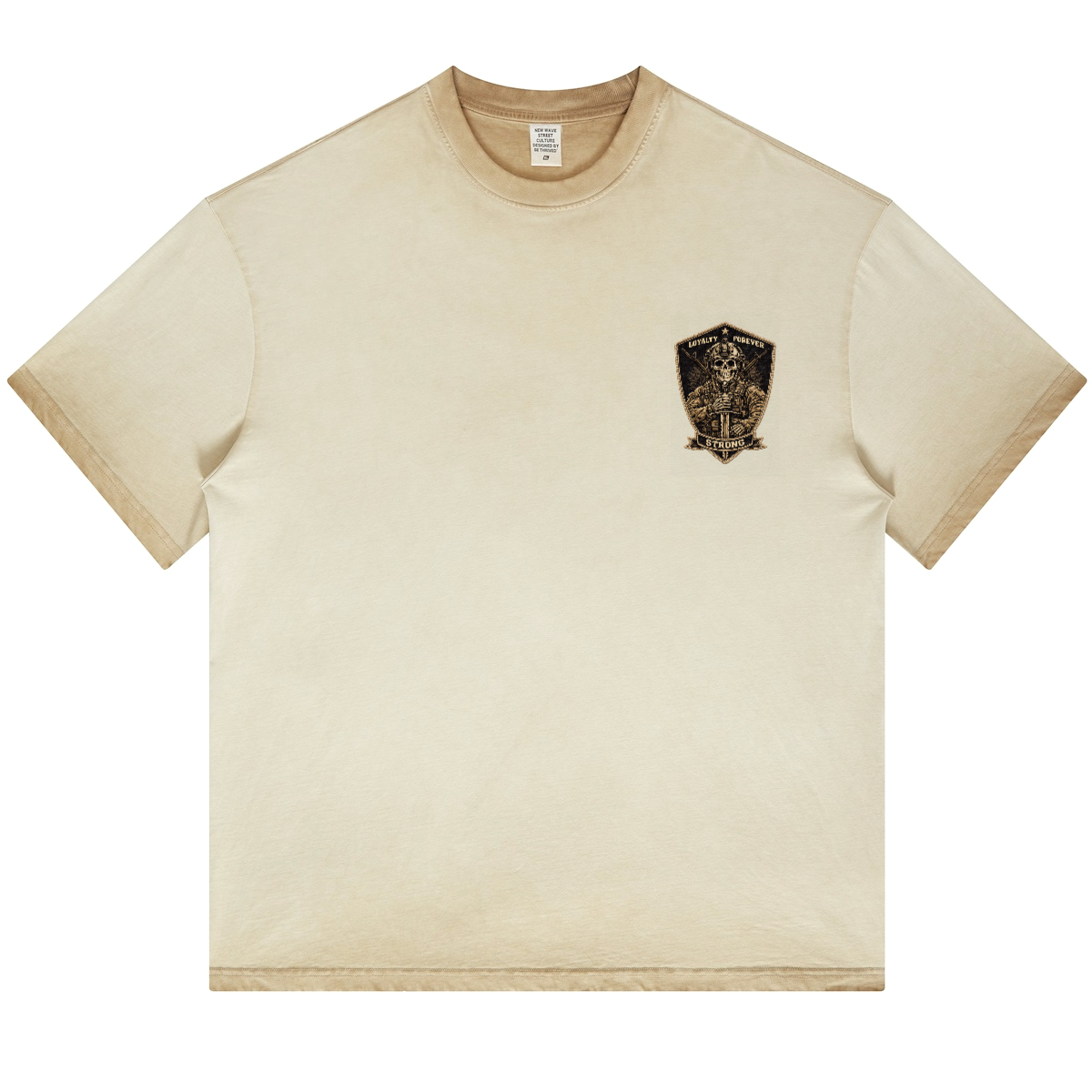 Dopamine Dressing Heavyweight Washed Gradient Stir Fried T-shirt(255GSM)