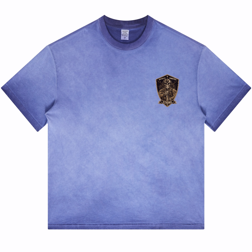 Dopamine Dressing Heavyweight Washed Gradient Stir Fried T-shirt(255GSM)