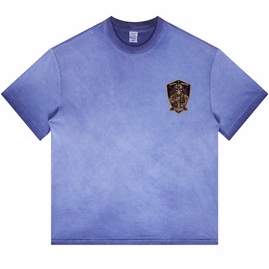 Dopamine Dressing Heavyweight Washed Gradient Stir Fried T-shirt(255GSM)