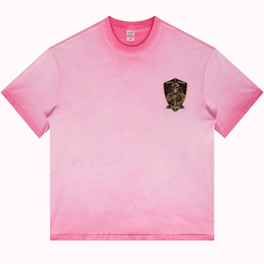 Dopamine Dressing Heavyweight Washed Gradient Stir Fried T-shirt(255GSM)