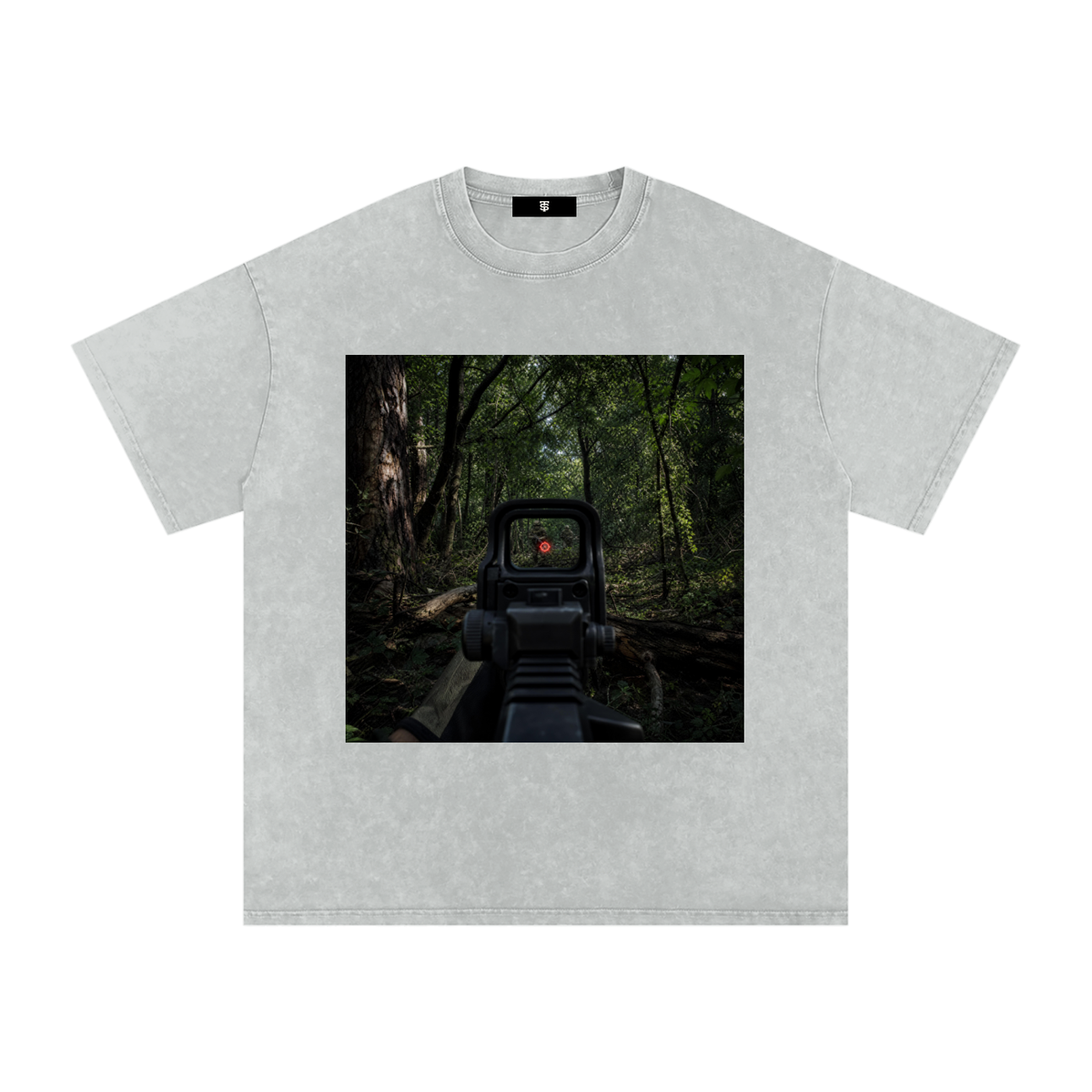 Snow Washed Oversized Cotton T-Shirt