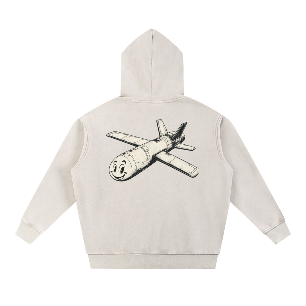 Snow Wash Fleece Oversize Hoodie