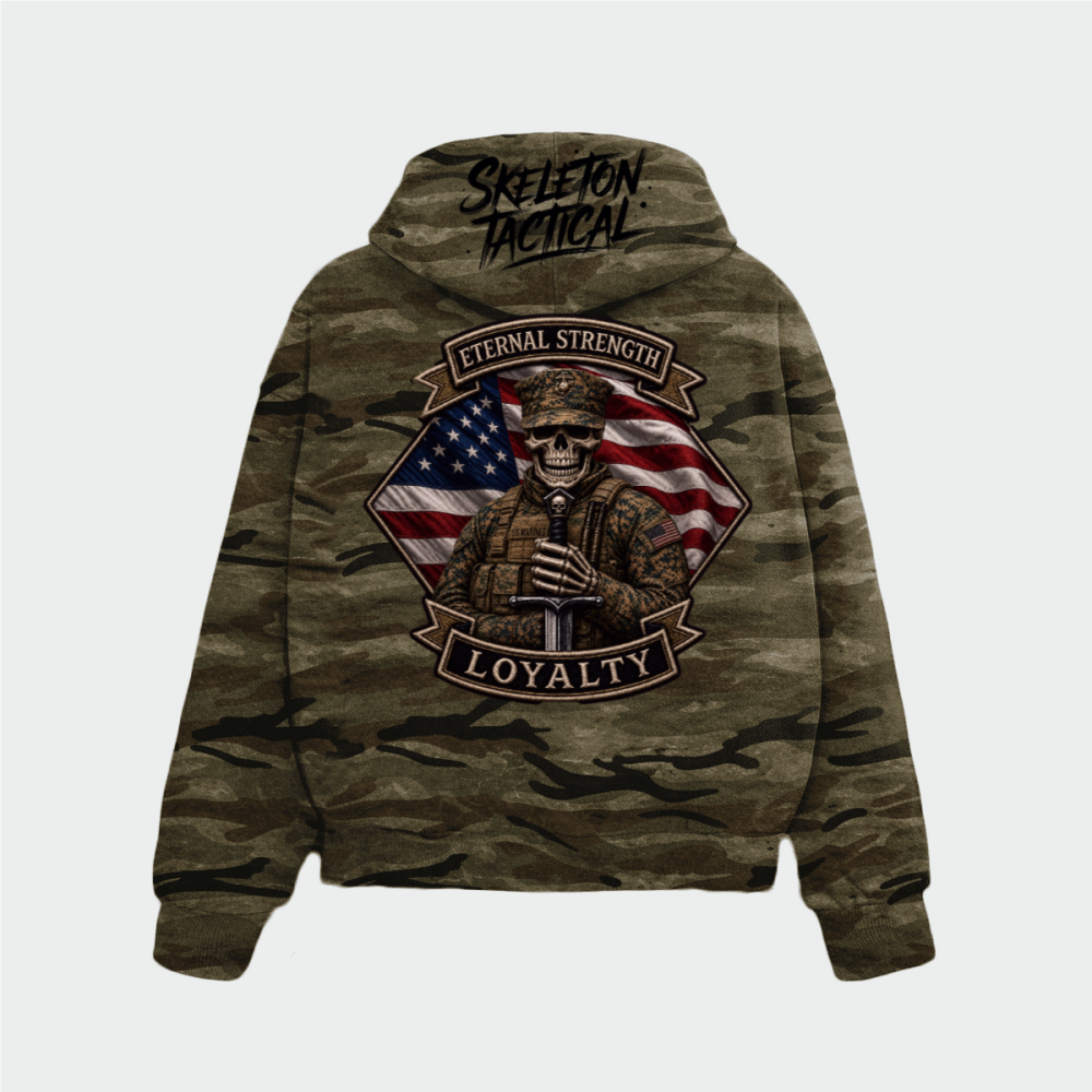 Unisex Worldwide Quality Heavyweight M Camo Hoodie (400GSM)
