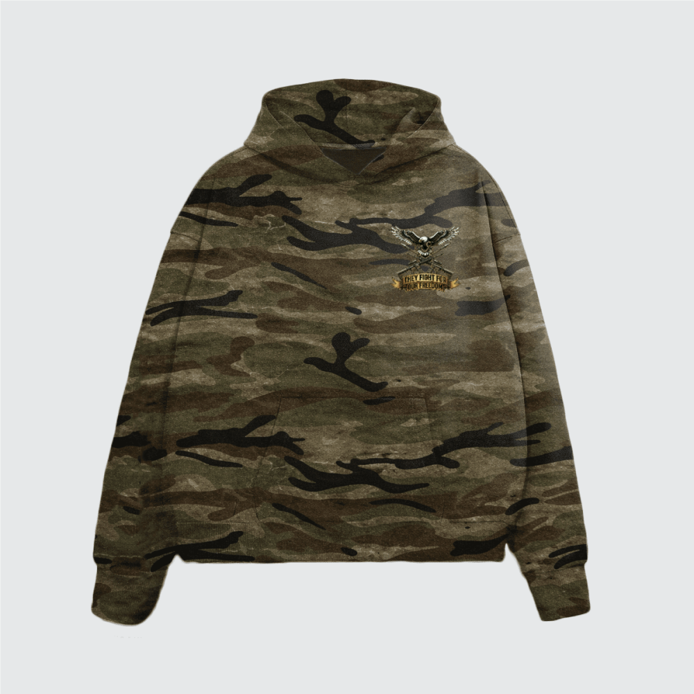 Unisex Worldwide Quality Heavyweight M Camo Hoodie (400GSM)