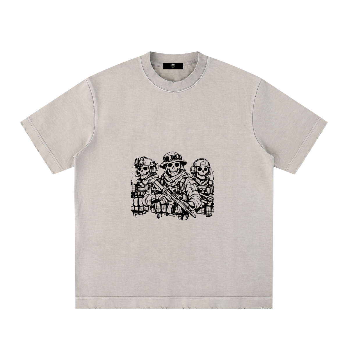 Heavyweight Vintage Washed Frayed T-Shirt