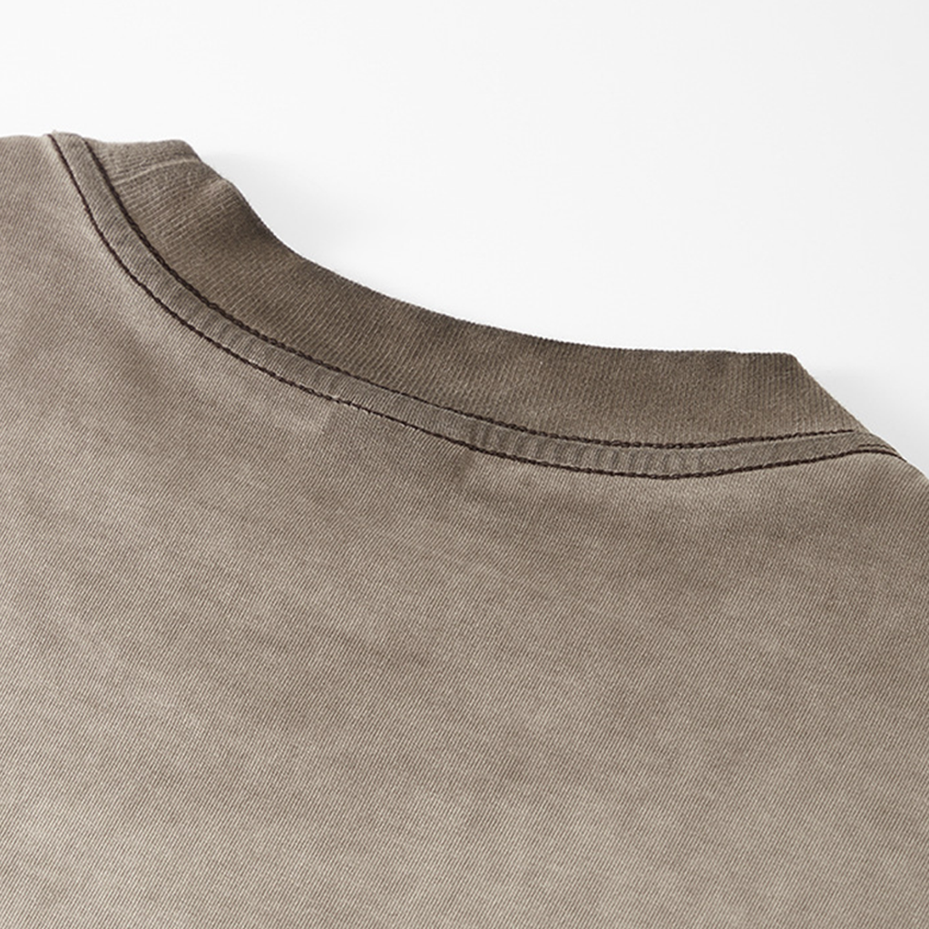Dopamine Dressing Heavyweight Washed Gradient Stir Fried T-shirt(255GSM)