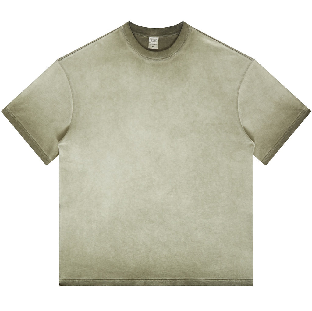 Dopamine Dressing Heavyweight Washed Gradient Stir Fried T-shirt(255GSM)