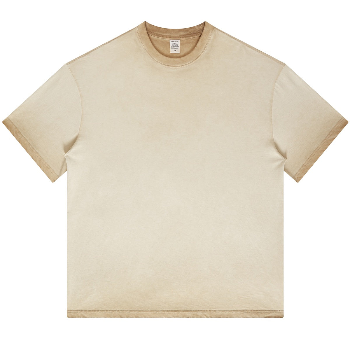 Dopamine Dressing Heavyweight Washed Gradient Stir Fried T-shirt(255GSM)