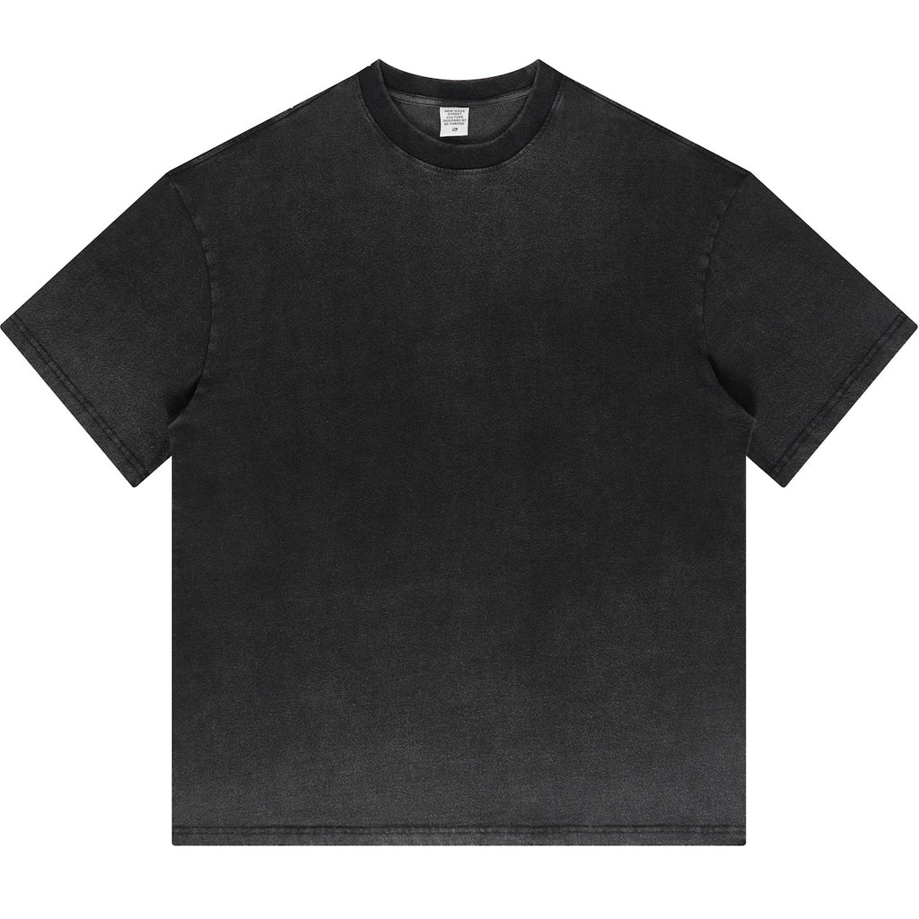 Dopamine Dressing Heavyweight Washed Gradient Stir Fried T-shirt(255GSM)