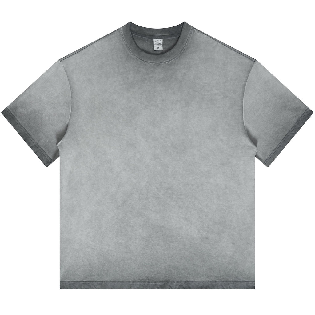 Dopamine Dressing Heavyweight Washed Gradient Stir Fried T-shirt(255GSM)