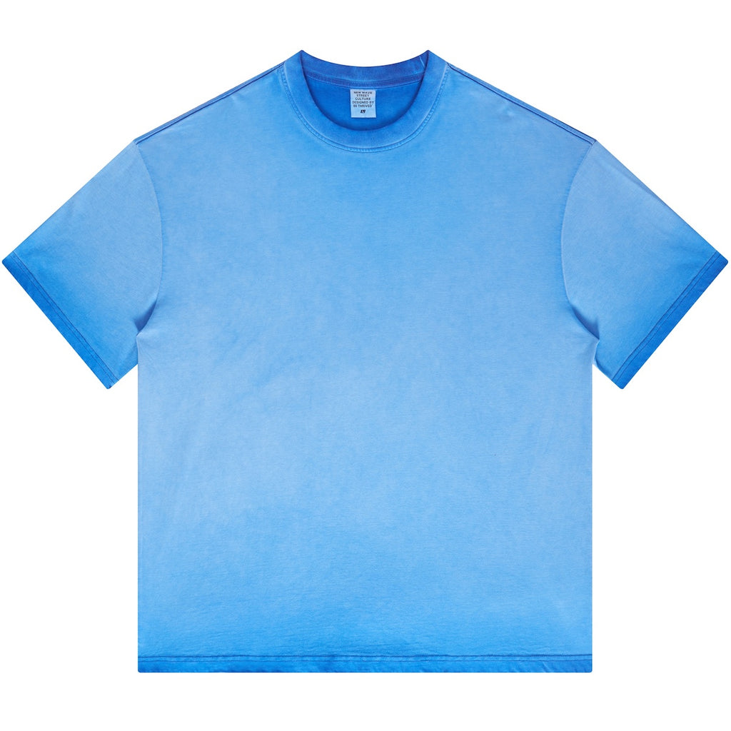 Dopamine Dressing Heavyweight Washed Gradient Stir Fried T-shirt(255GSM)