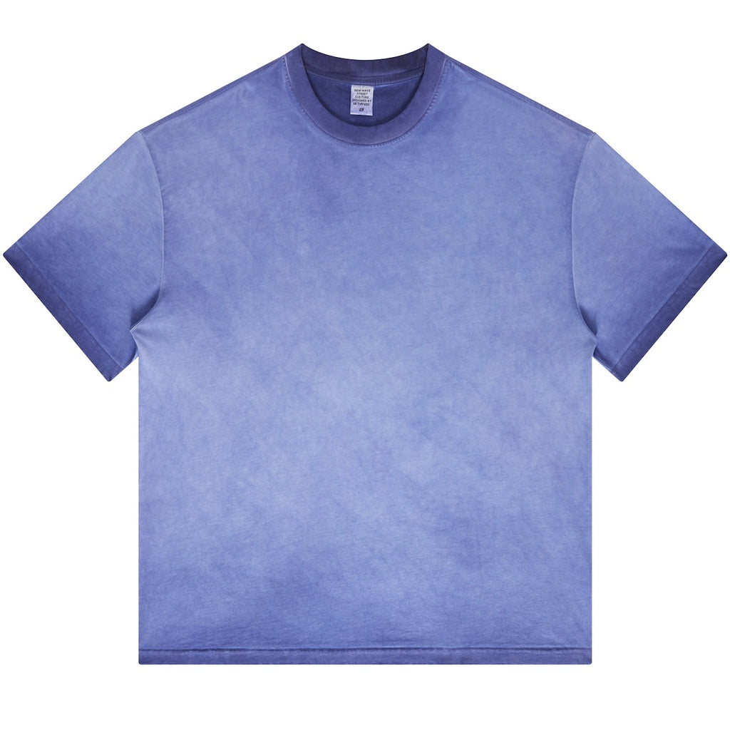 Dopamine Dressing Heavyweight Washed Gradient Stir Fried T-shirt(255GSM)