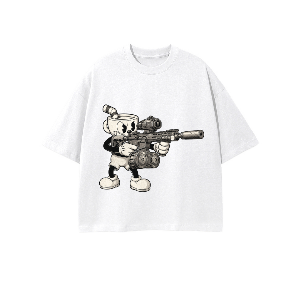 Unisex Heavyweight 100% Combed Cotton Cropped Oversized T-Shirt (250GSM)
