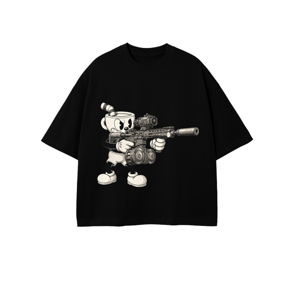 Unisex Heavyweight 100% Combed Cotton Cropped Oversized T-Shirt (250GSM)