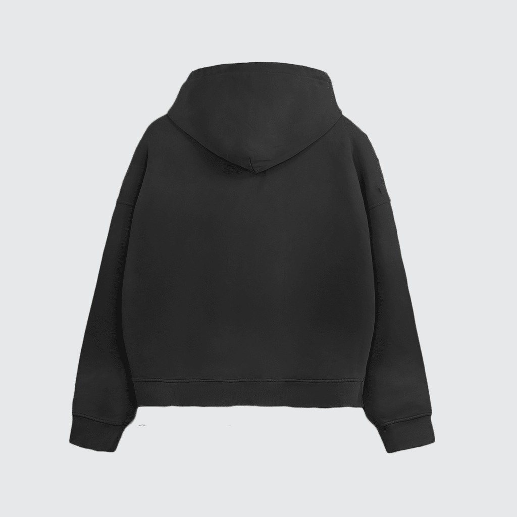 Unisex Heavyweight Washed Distressed Dystopian Streetwear Zip-Up Hoodie(420GSM)