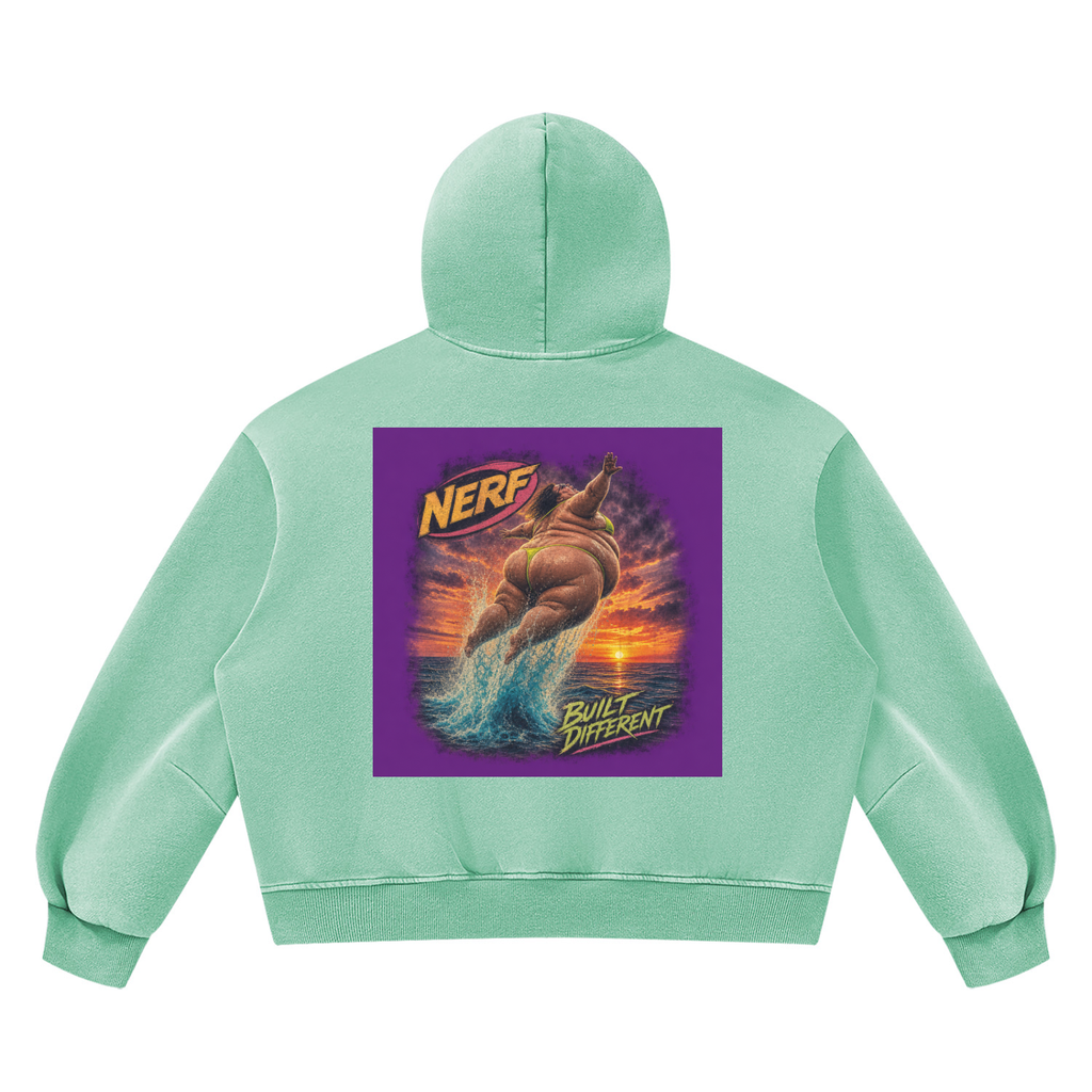 Unisex Vintage Wash Boxy Fleece Hoodie
