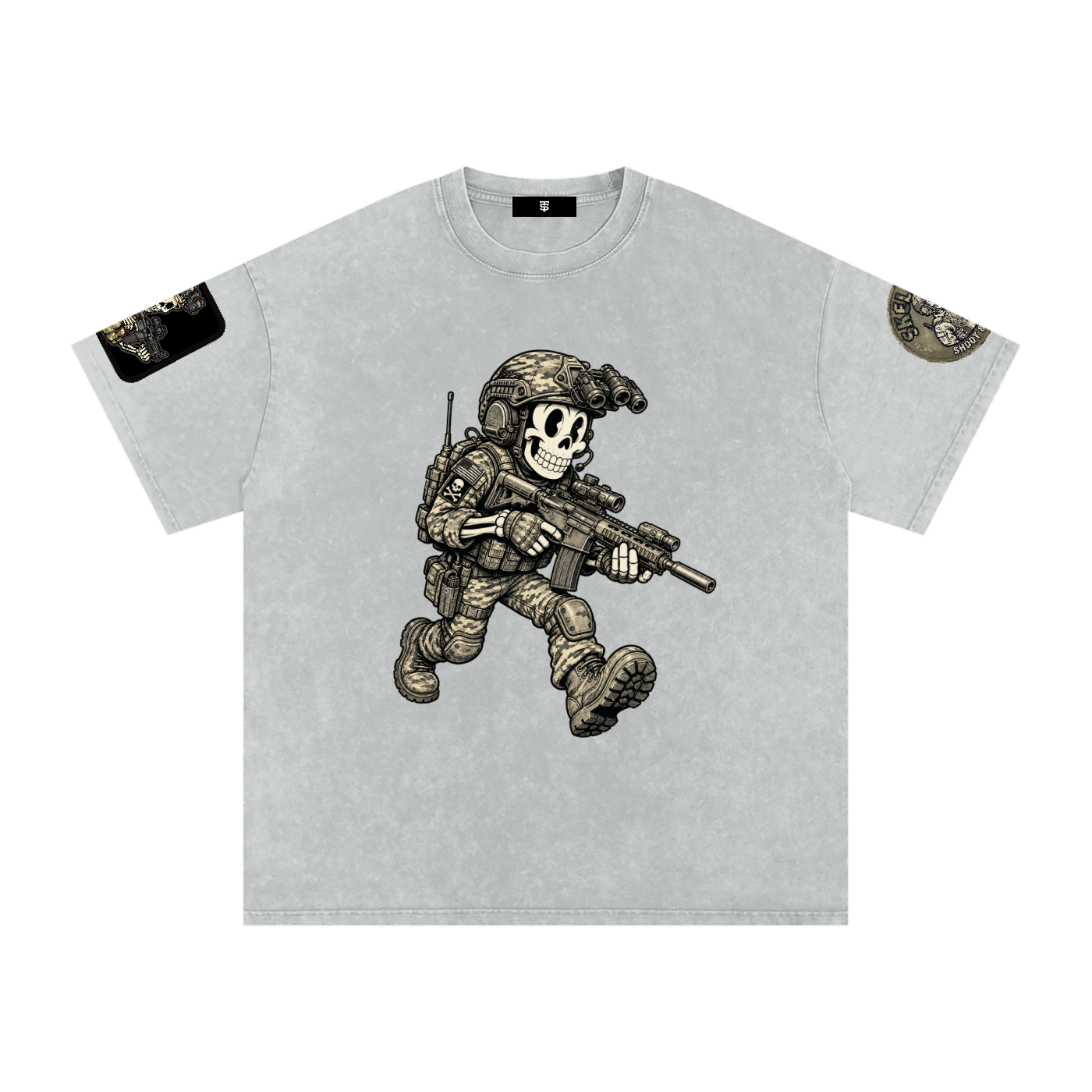 Snow Washed Oversized Cotton T-Shirt