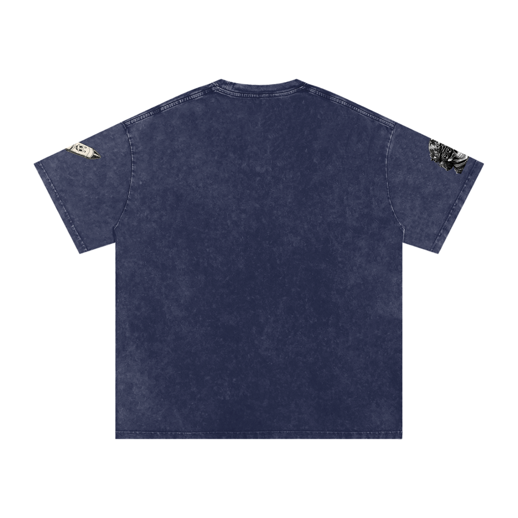 Snow Washed Oversized Cotton T-Shirt
