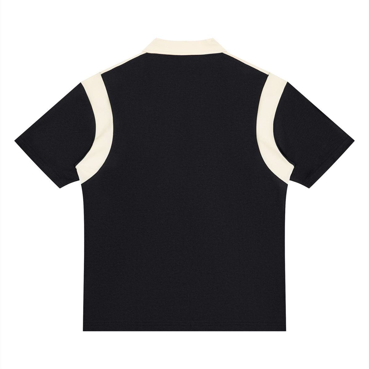 Unisex Color Block Quarter Zip Polo Shirt