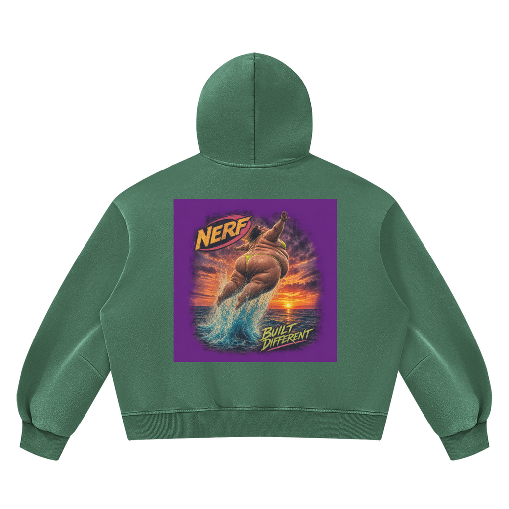 Unisex Vintage Wash Boxy Fleece Hoodie