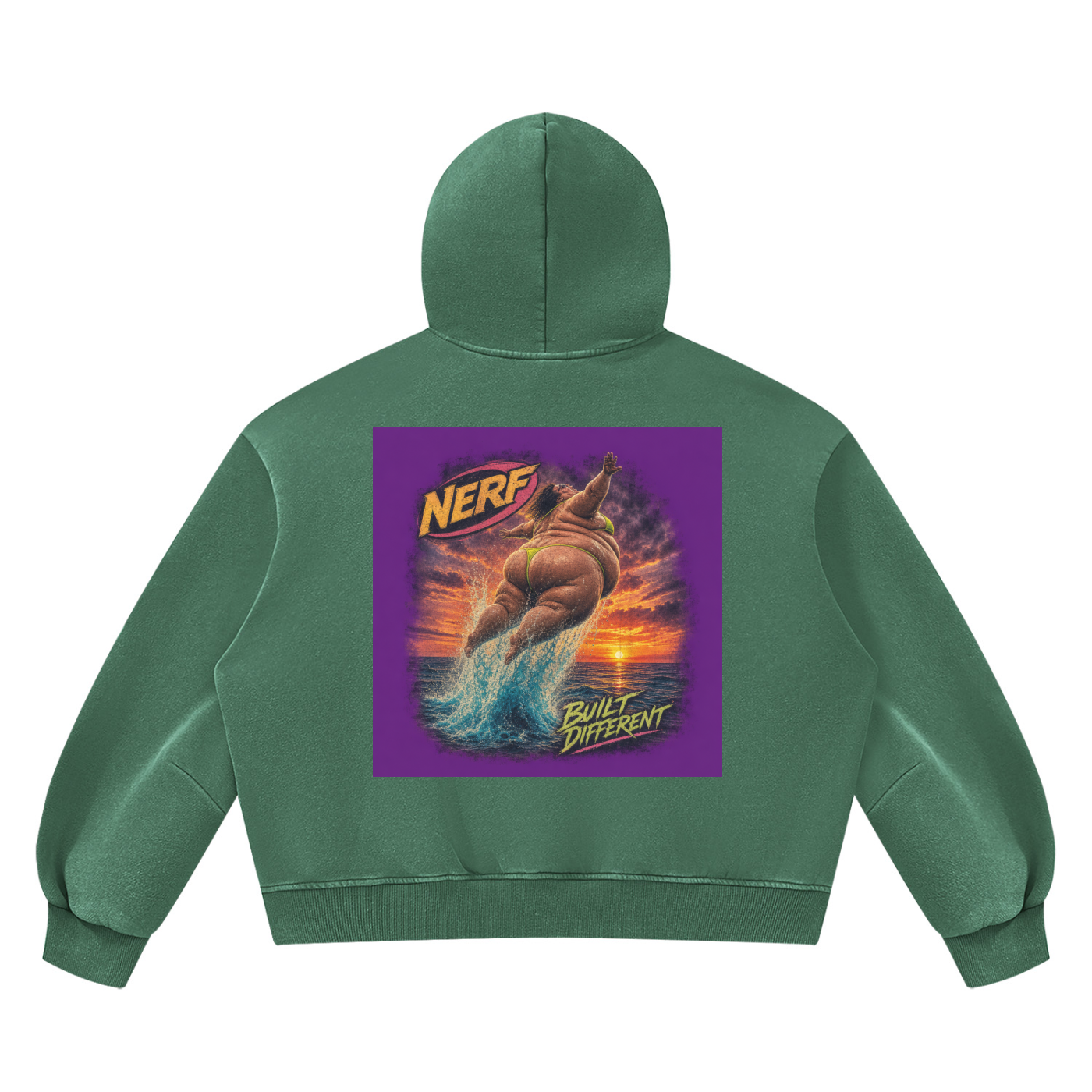 Unisex Vintage Wash Boxy Fleece Hoodie