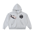Fleeced Full-Zip Boxy Hoodie