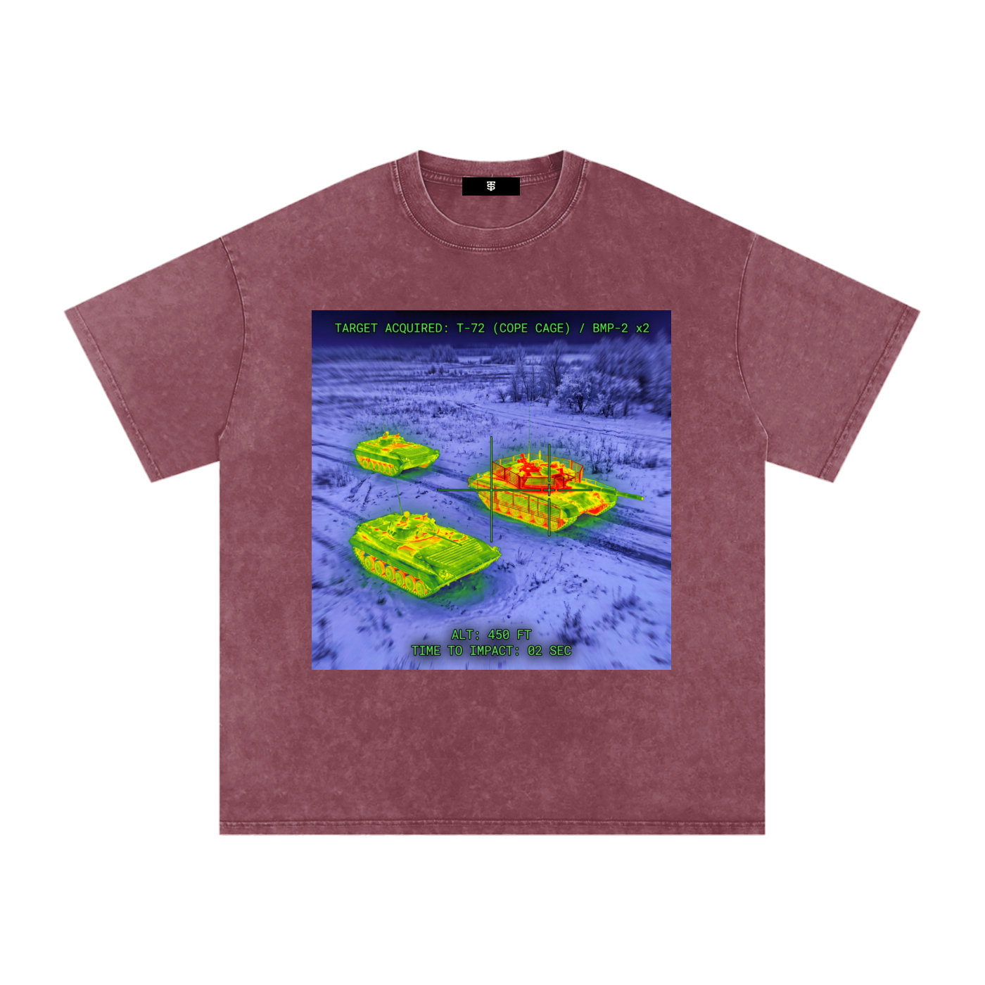 Snow Washed Oversized Cotton T-Shirt