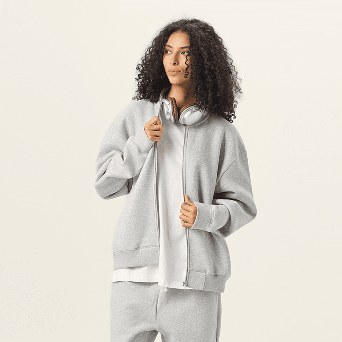 Unisex Heavyweight Fleece Zip-Up Baseball Jacket (360GSM)