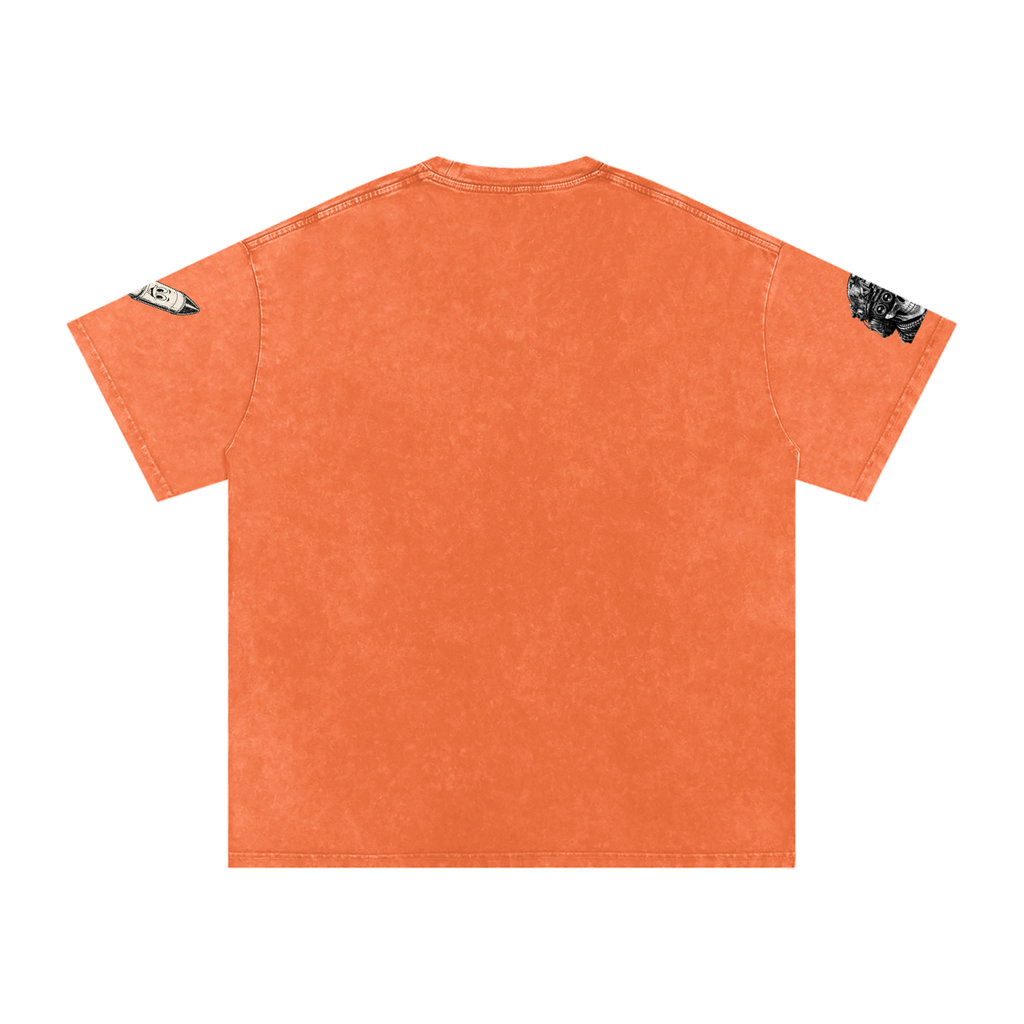 Snow Washed Oversized Cotton T-Shirt