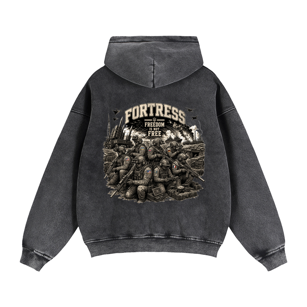 Zip-Through Boxy Fleece Hoodie