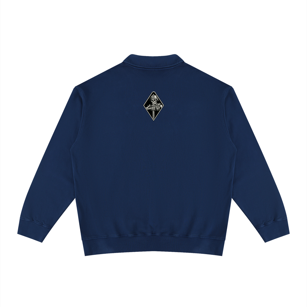 Unisex Vintage Wash Collared Sweatshirt