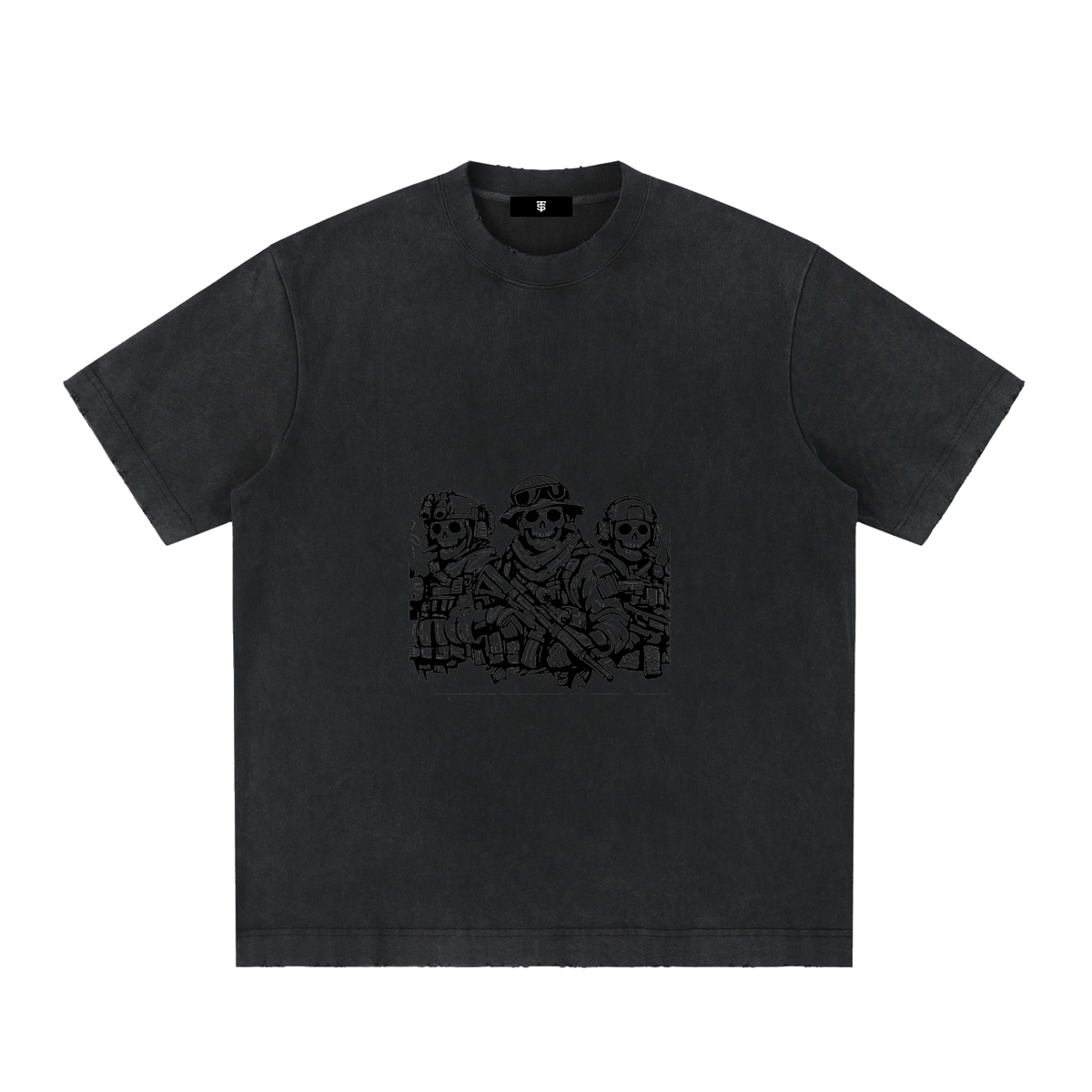 Heavyweight Vintage Washed Frayed T-Shirt