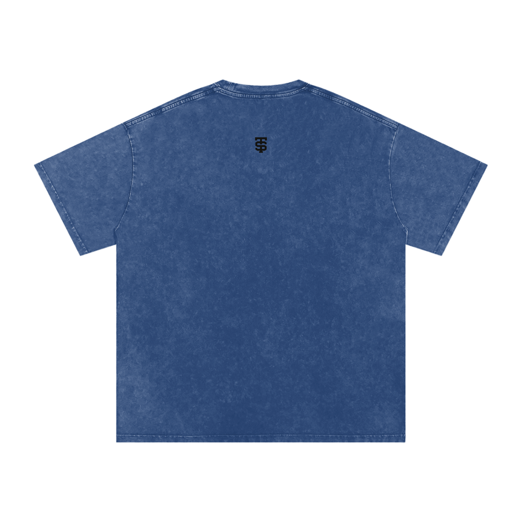 Snow Washed Oversized Cotton T-Shirt