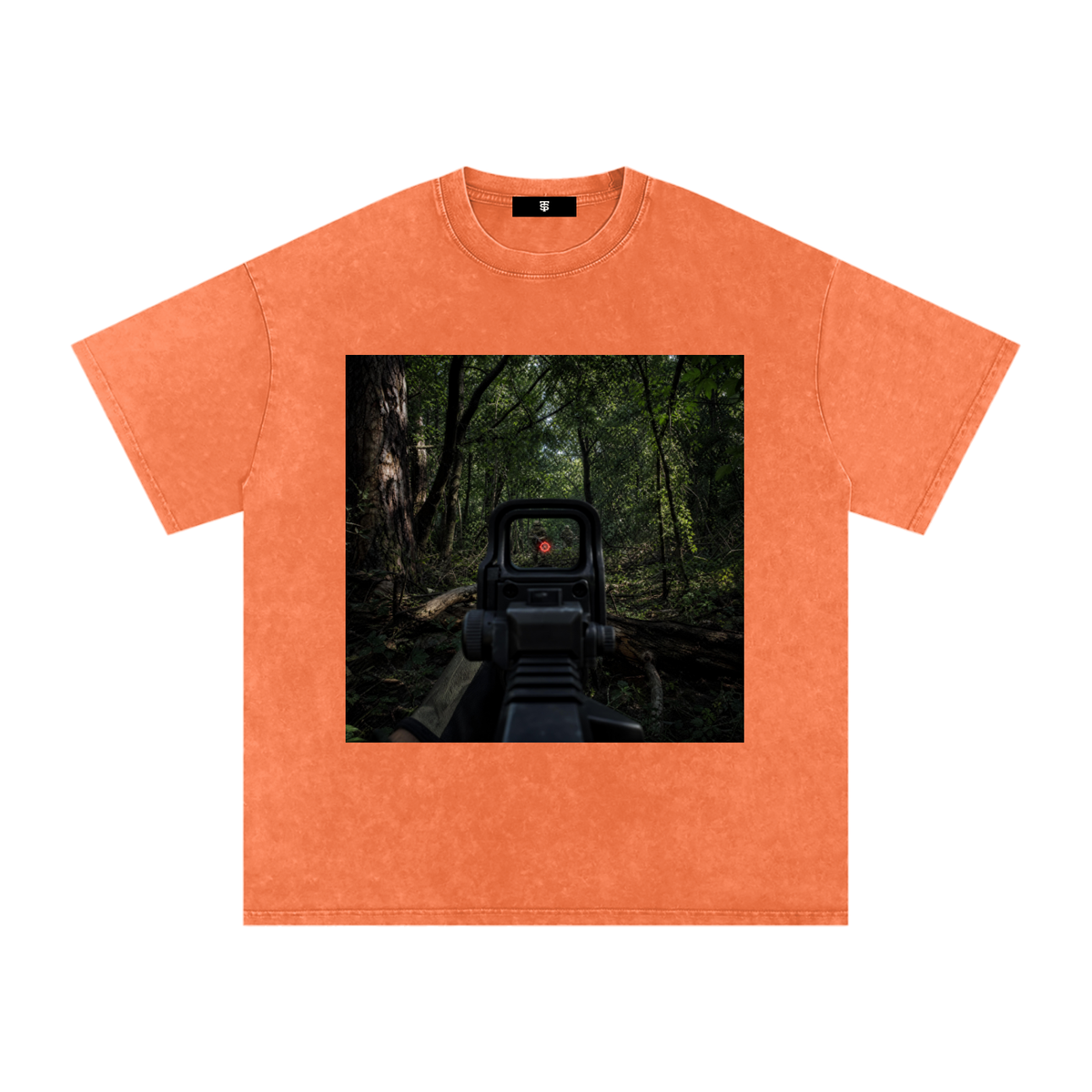 Snow Washed Oversized Cotton T-Shirt