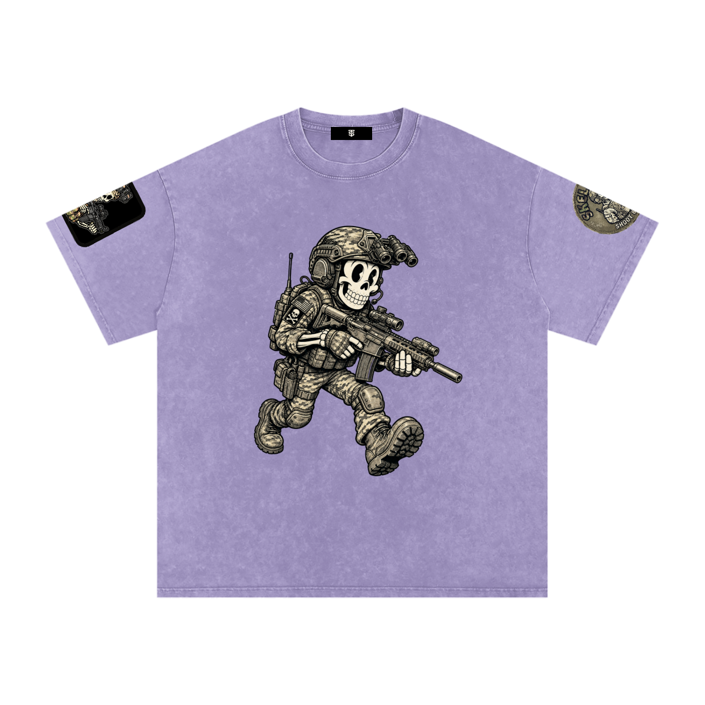 Snow Washed Oversized Cotton T-Shirt