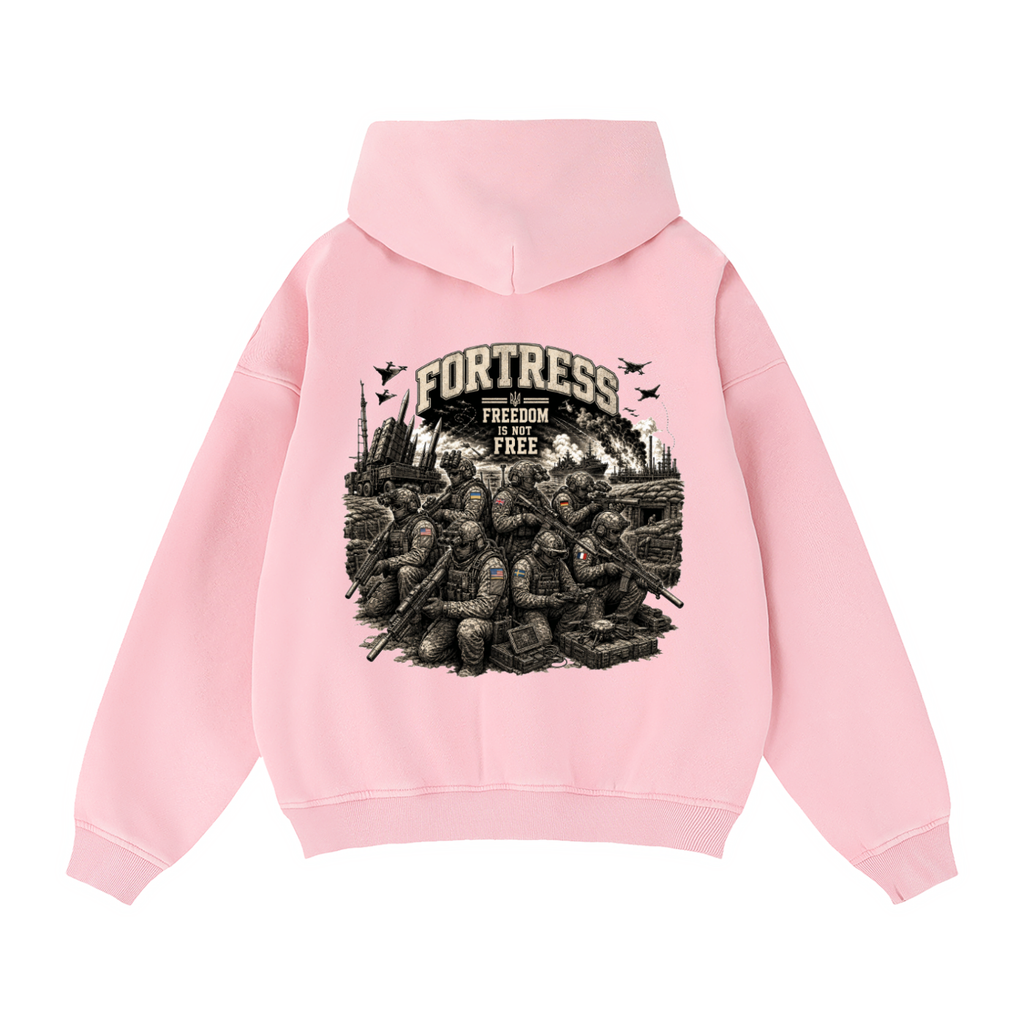 Zip-Through Boxy Fleece Hoodie