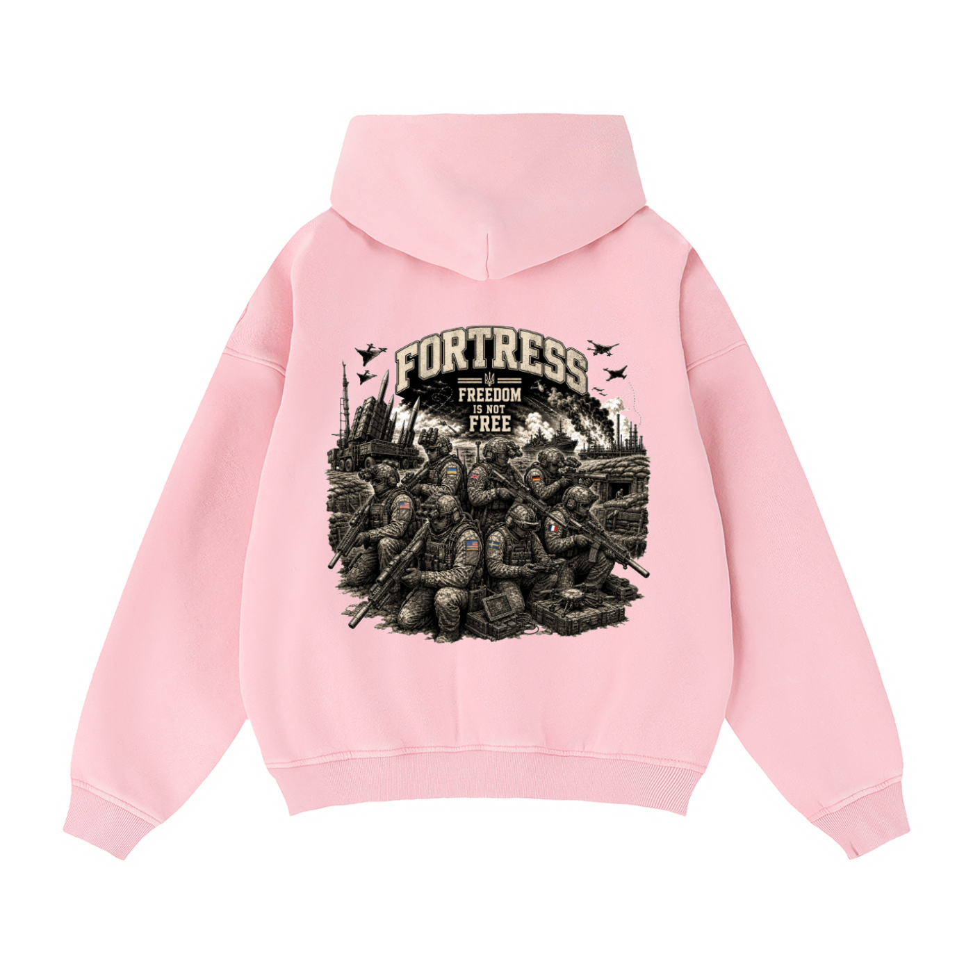Zip-Through Boxy Fleece Hoodie