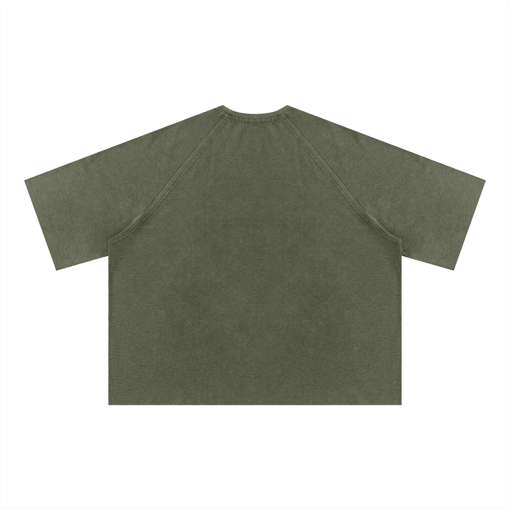 Unisex Mineral Wash Boxy Waffle T-Shirt