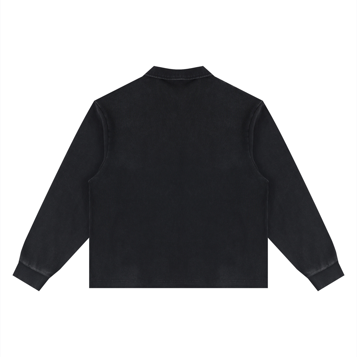 Unisex Loose Long Sleeve Polo Shirt