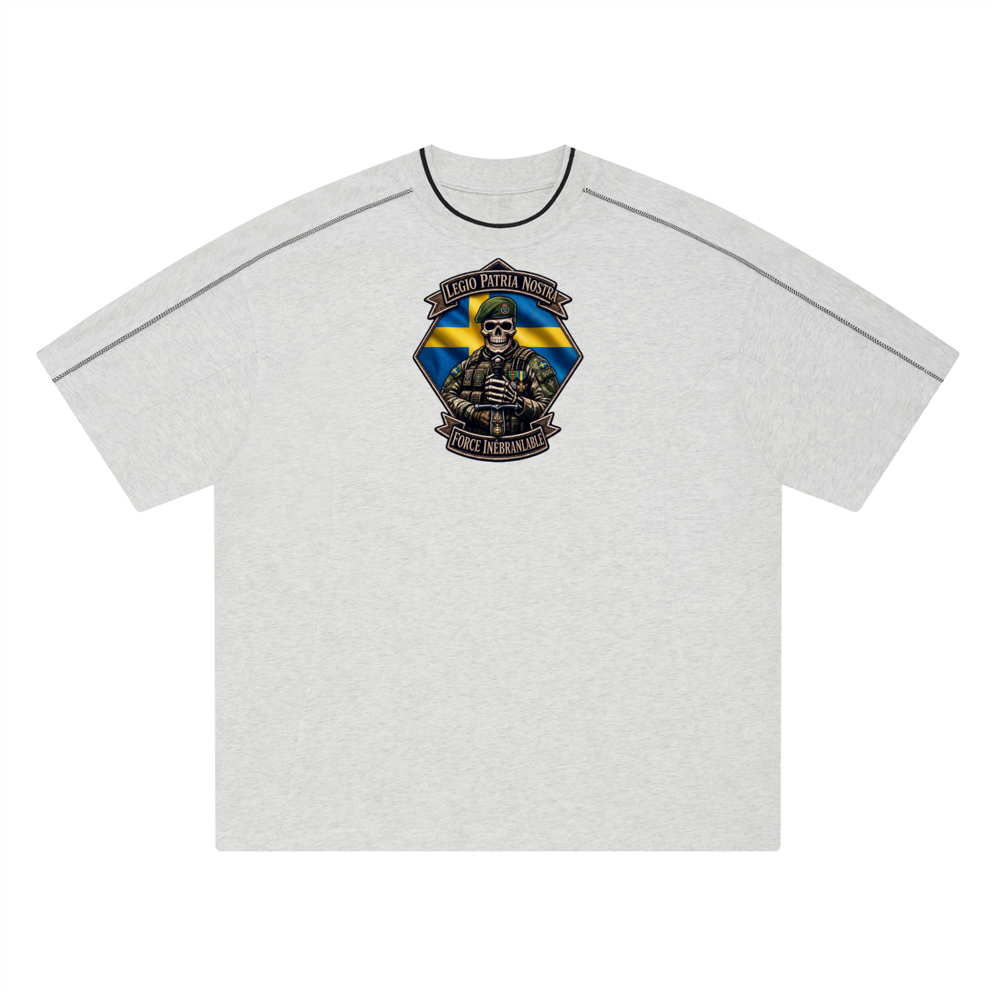 Unisex Oversized Contrast Tape T-Shirt