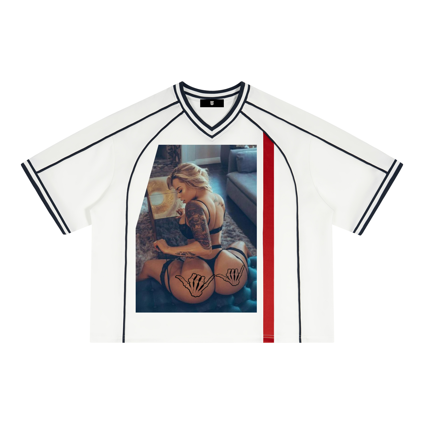 Unisex Boxy V-Neck Soccer Jersey