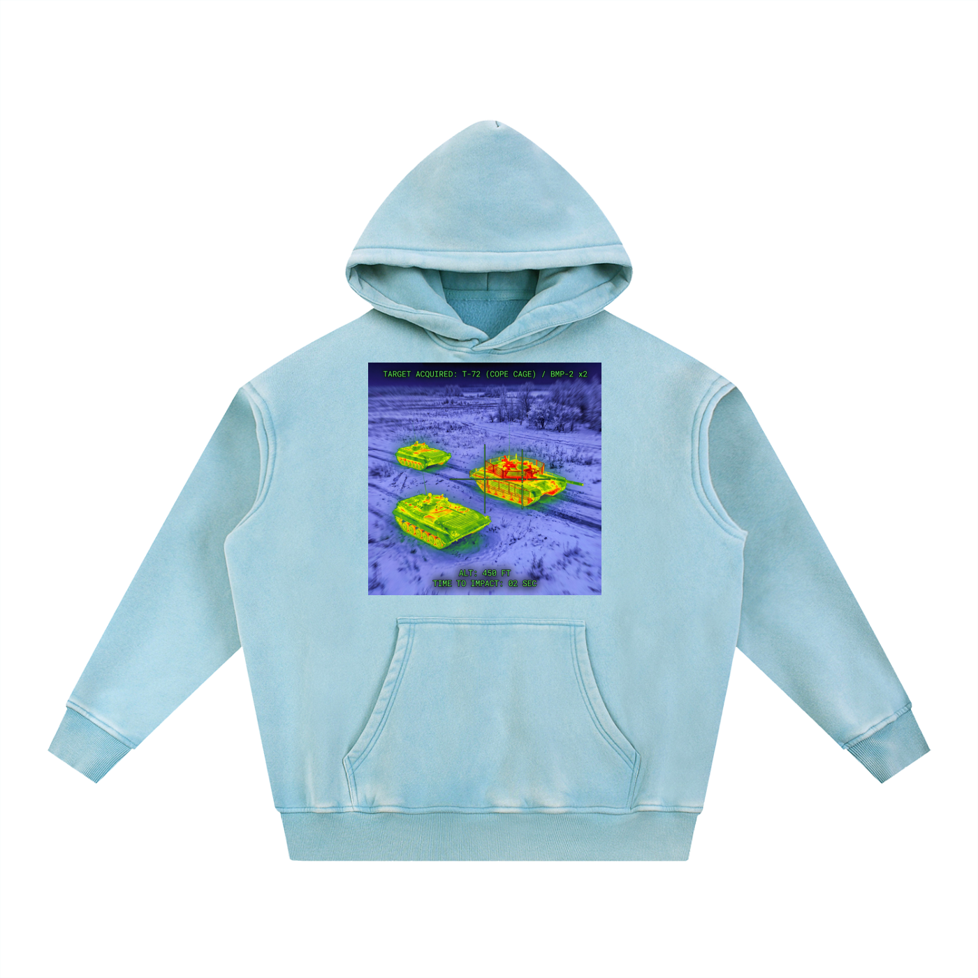 Snow Wash Fleece Oversize Hoodie