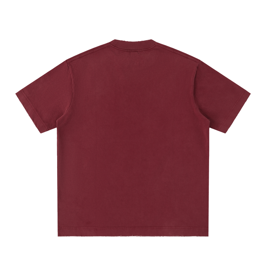 Heavyweight Vintage Washed Frayed T-Shirt