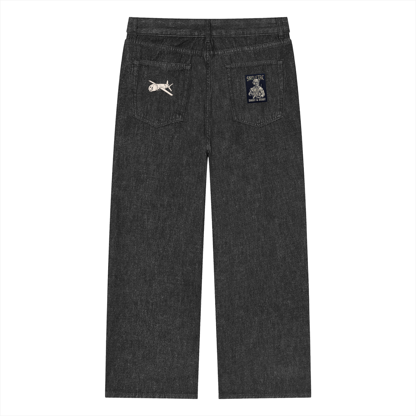 Unisex Vintage Wash Straight Leg Jeans