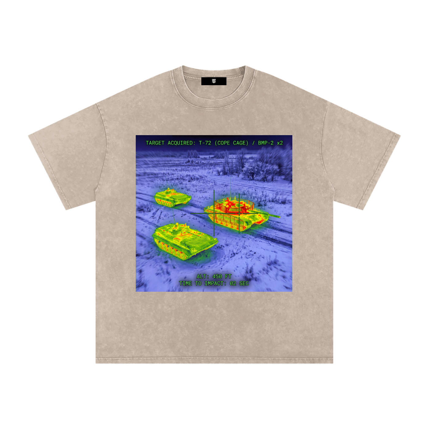 Snow Washed Oversized Cotton T-Shirt
