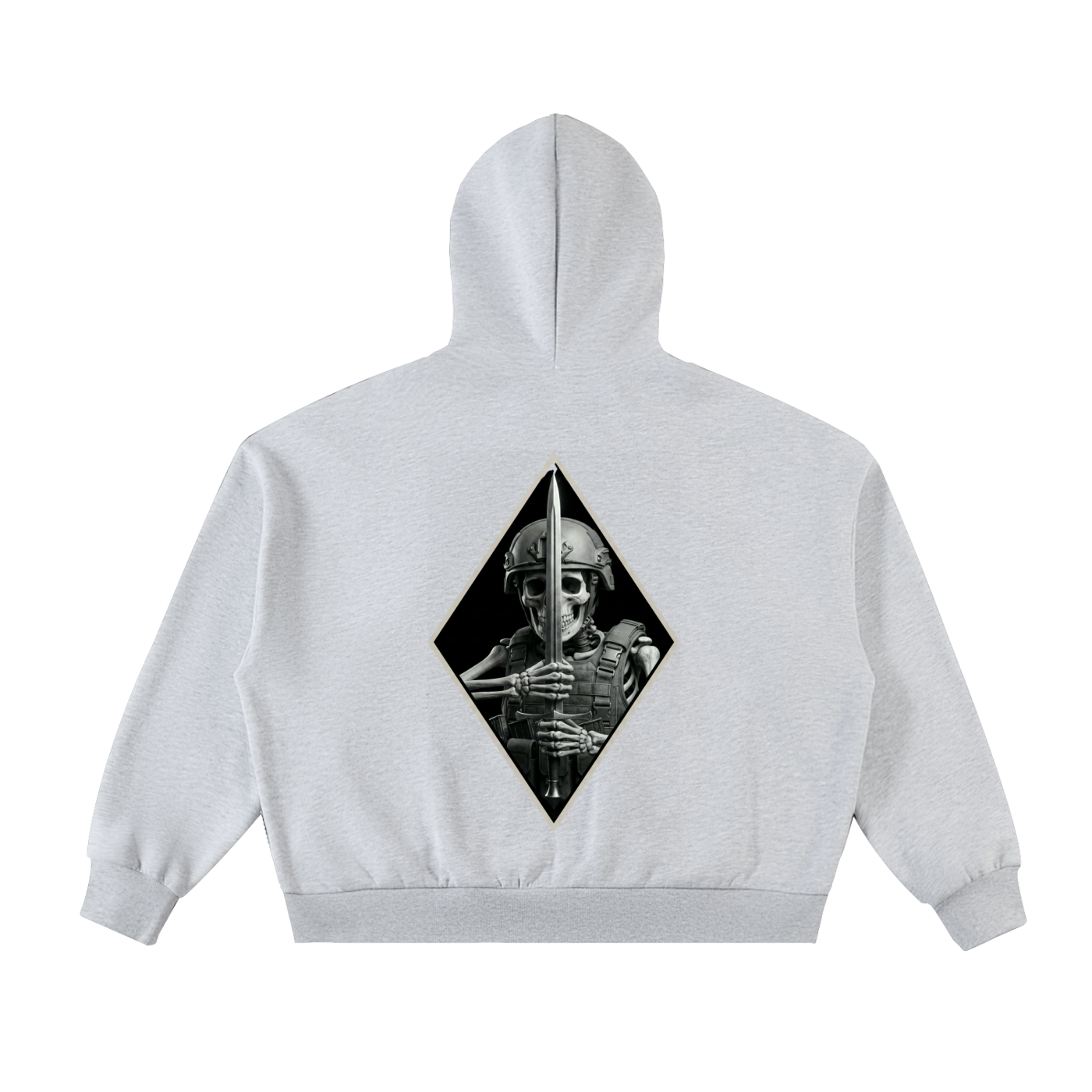 Fleeced Full-Zip Boxy Hoodie