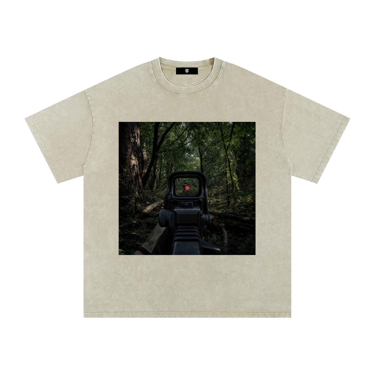 Snow Washed Oversized Cotton T-Shirt